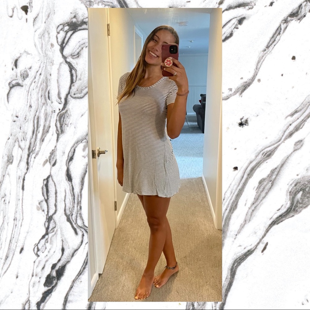 Striped mini dress